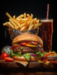 Burger and fries 